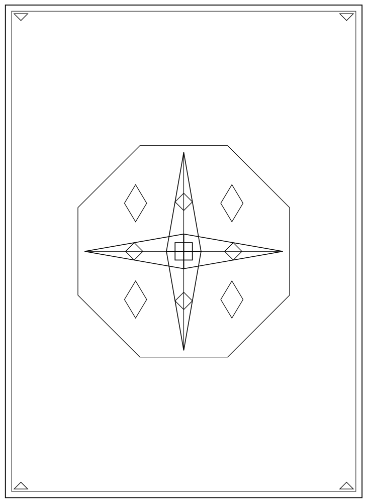 Line drawing of the Canaanite Star pattern