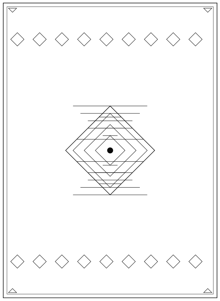 Line drawing of the The Central Mukahhala pattern