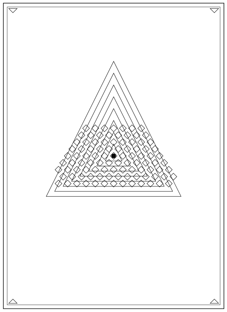 Line drawing of the Pasha's Tent pattern