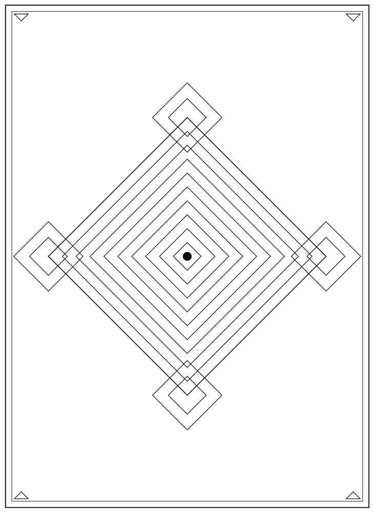 Line drawing of the Camel's Eye pattern