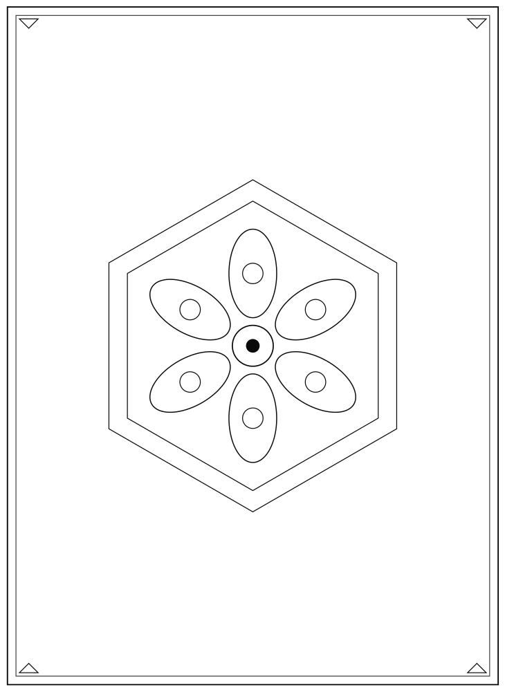 Line drawing of the Lotus Flower pattern