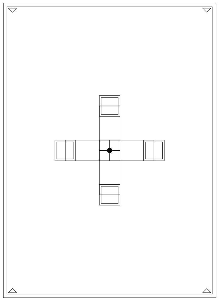 Line drawing of the Jerusalem's Slab pattern