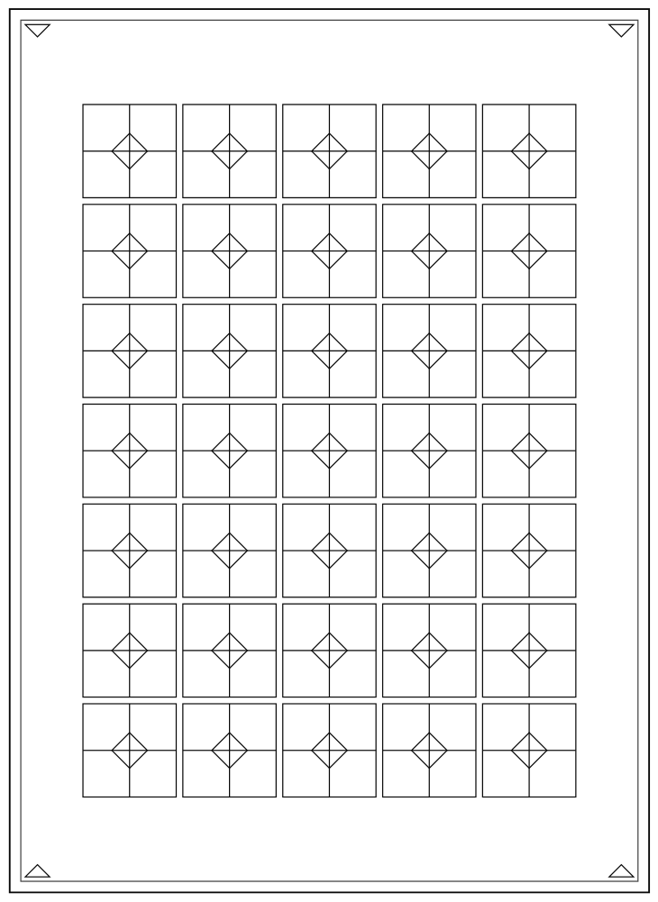 Line drawing of the Windows of Acre pattern