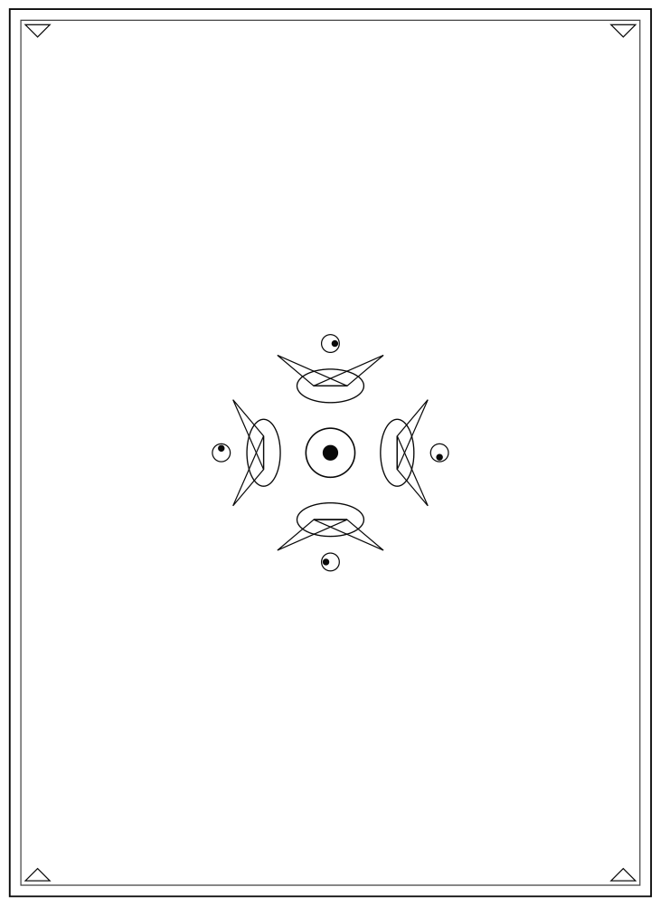 Line drawing of the Center Doves pattern