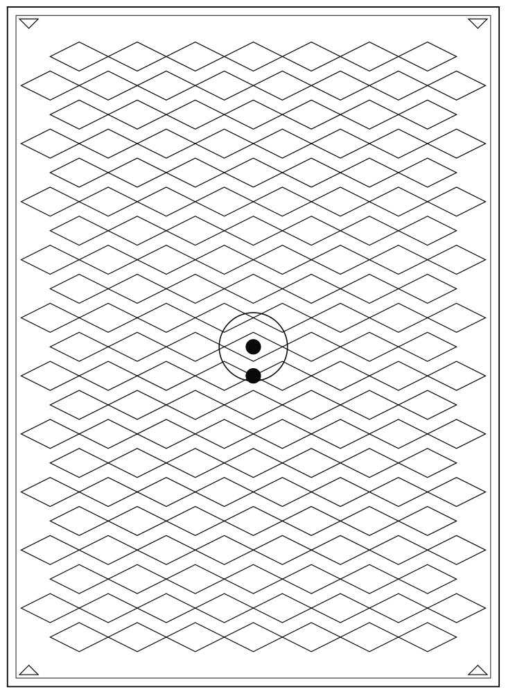 Line drawing of the Keffiyeh Center pattern