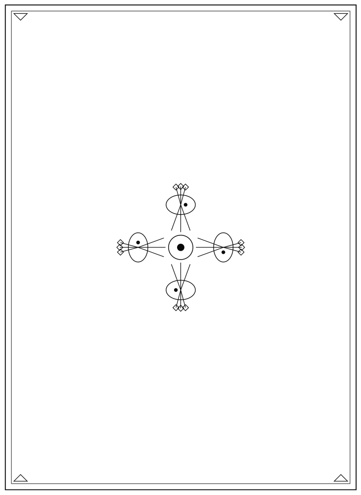 Line drawing of the Solomon's Hoopoe pattern