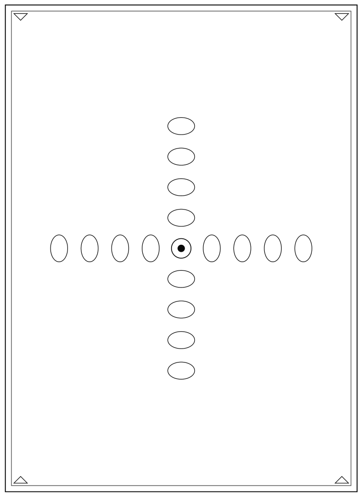 Line drawing of the Center Chain pattern
