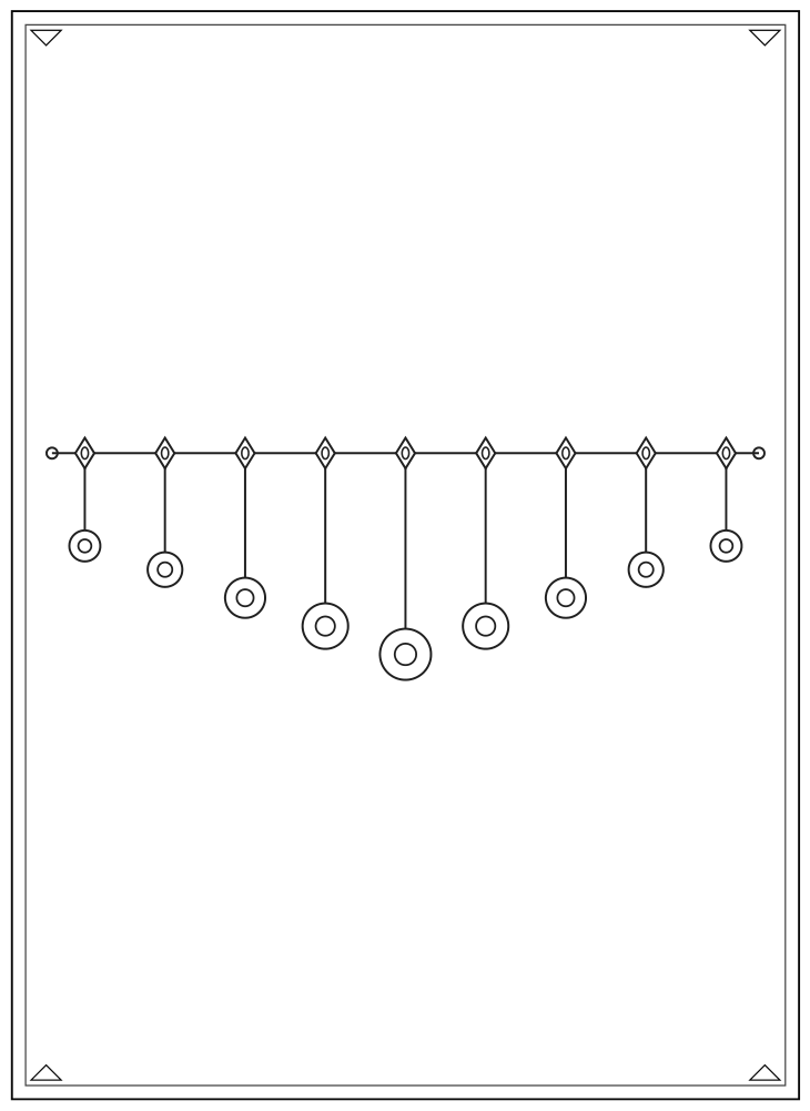 Line drawing of the The Necklace pattern