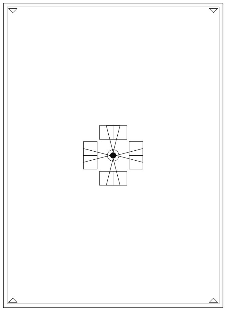 Line drawing of the Square Hearts pattern
